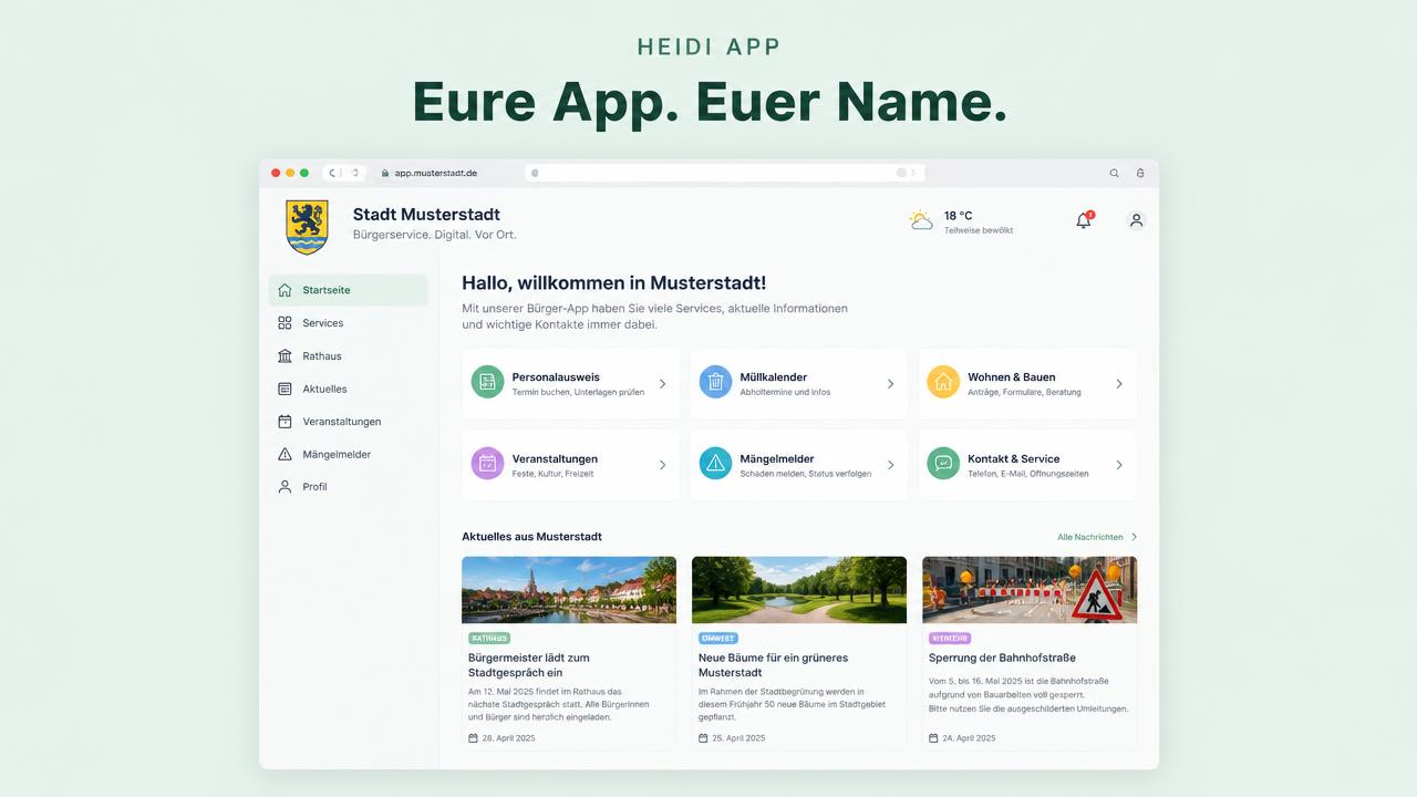 App Eigenentwicklung – individuelle Kommunal-App mit eigenem Branding